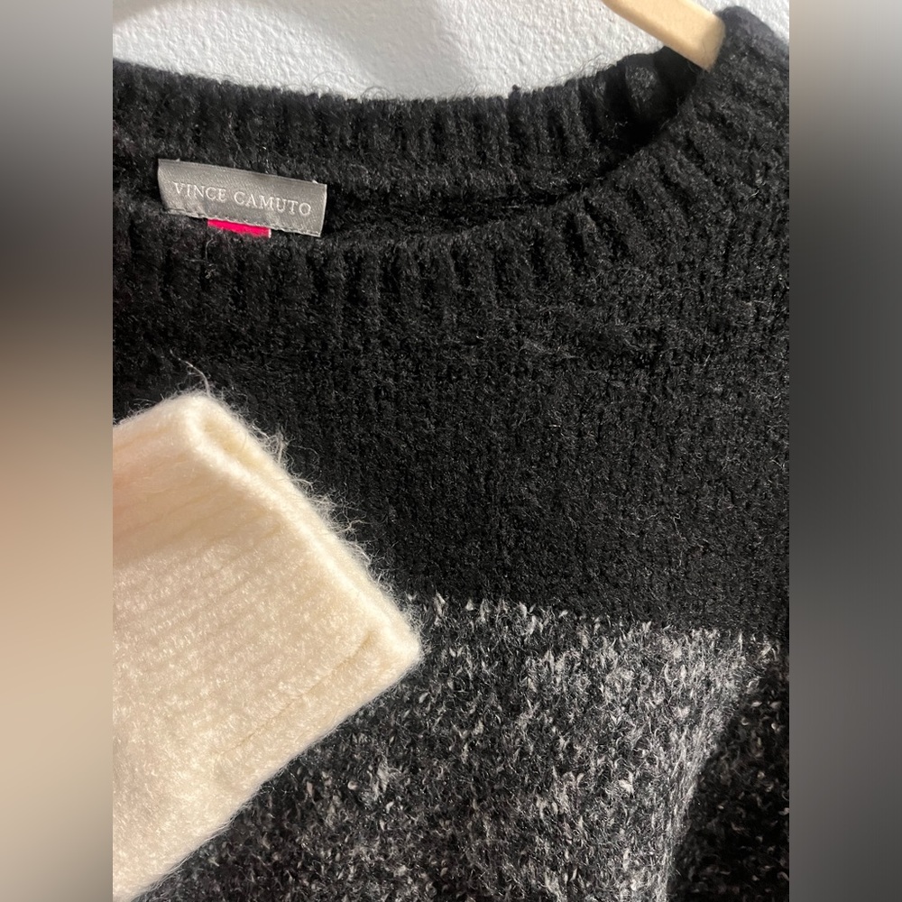 Vince Camuto Fall Forward Rich Black Sweater Size M NWT - Picture 4 of 7
